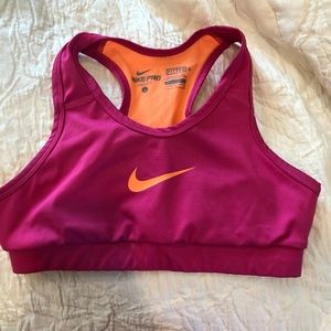 Pink Nike Pro Sports Bra